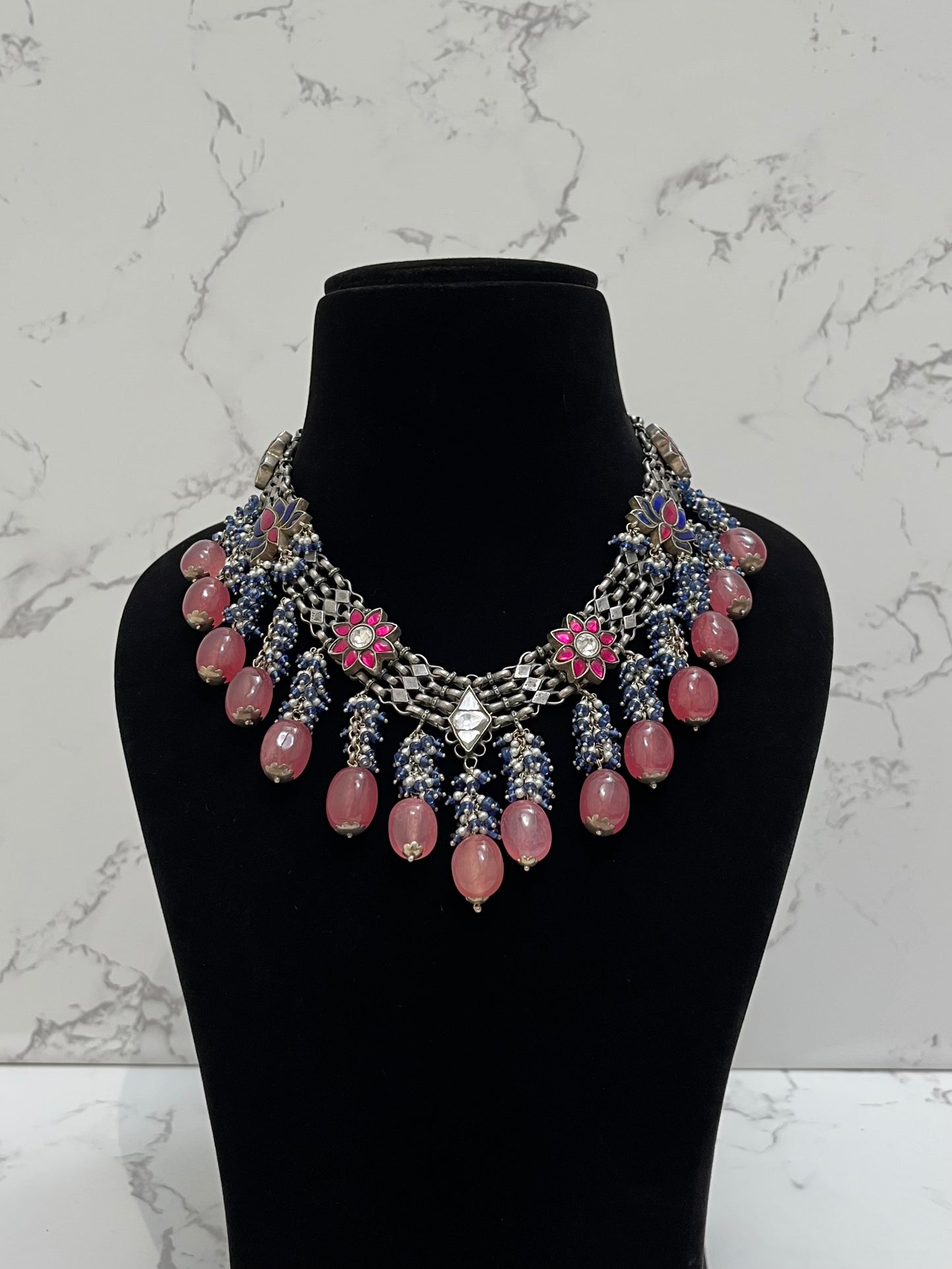 PINK BEADS NECKLACE