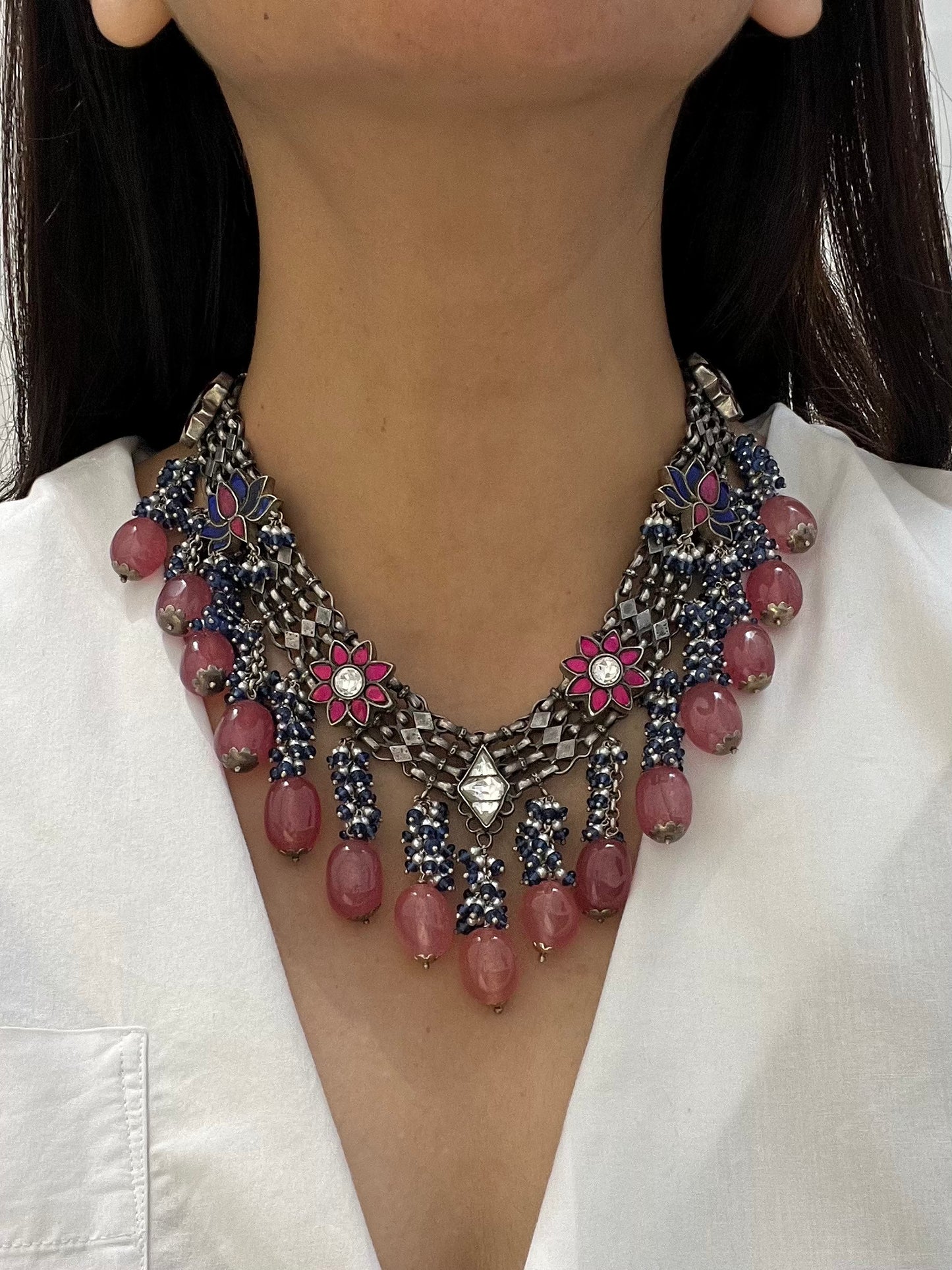 PINK BEADS NECKLACE