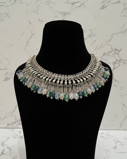 MULTICOLOUR STONE NECKLACE