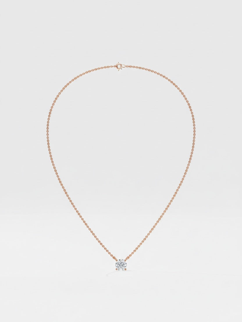 ROUND SOLITAIRE NECKLACE