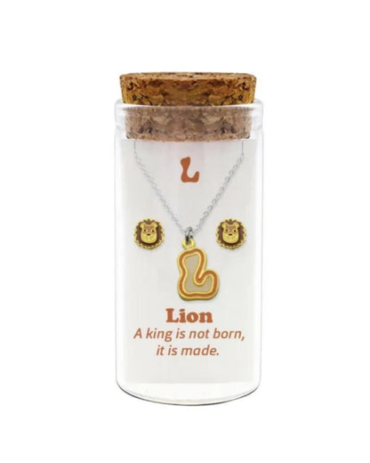 INITIALS NECKLACE & ANIMAL STUDS