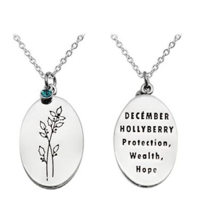 BIRTHDAY FLOWER & STONE NECKLACE