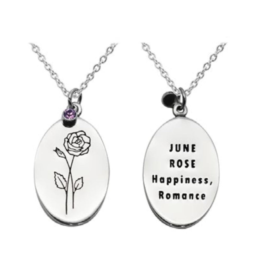 BIRTHDAY FLOWER & STONE NECKLACE