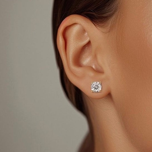 CUSHION SOLITAIRE EARRINGS