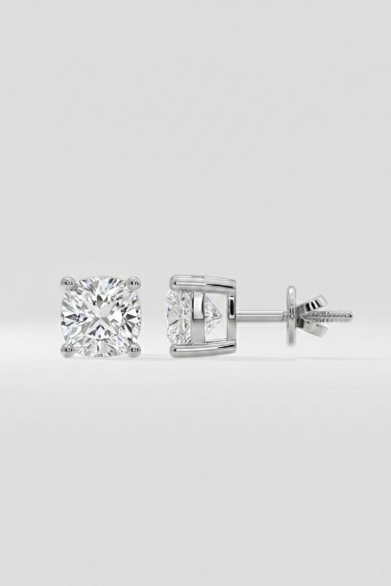 CUSHION SOLITAIRE EARRINGS