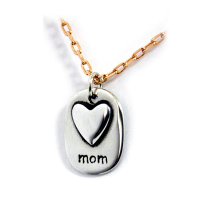  "I Love You Mom" heart pendant 925 silver – sentimental Mothers Day necklace engraving