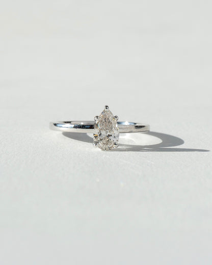 PEAR SOLITAIRE RING