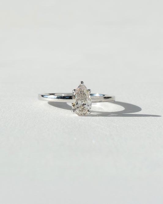 PEAR SOLITAIRE RING