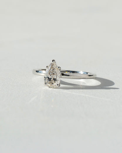 PEAR SOLITAIRE RING