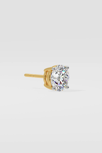 ROUND SOLITAIRE EARRINGS