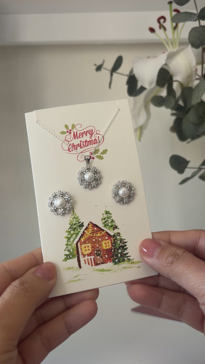CHRISTMAS PEARL NECKLACE SET
