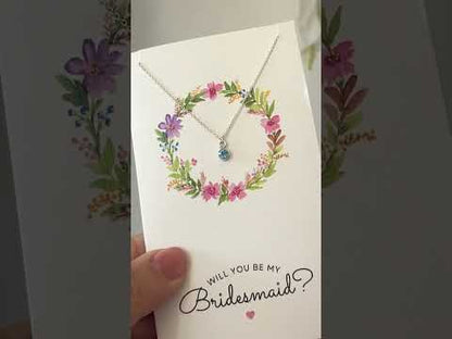 BRIDESMAID BIRTHSTONE NECKLACE