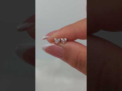 HEART SOLITAIRE EARRINGS