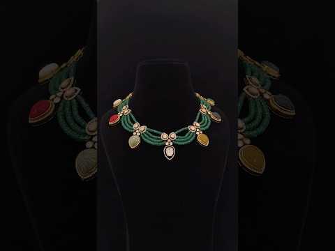 Video of 925 hallmarked sterling silver emerald heritage necklace with sacred gemstones