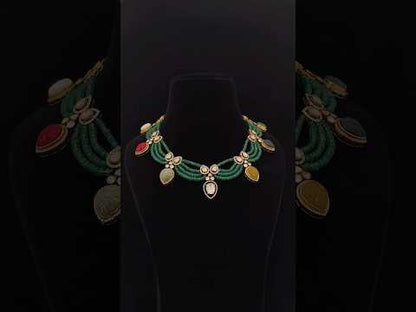 Video of 925 hallmarked sterling silver emerald heritage necklace with sacred gemstones