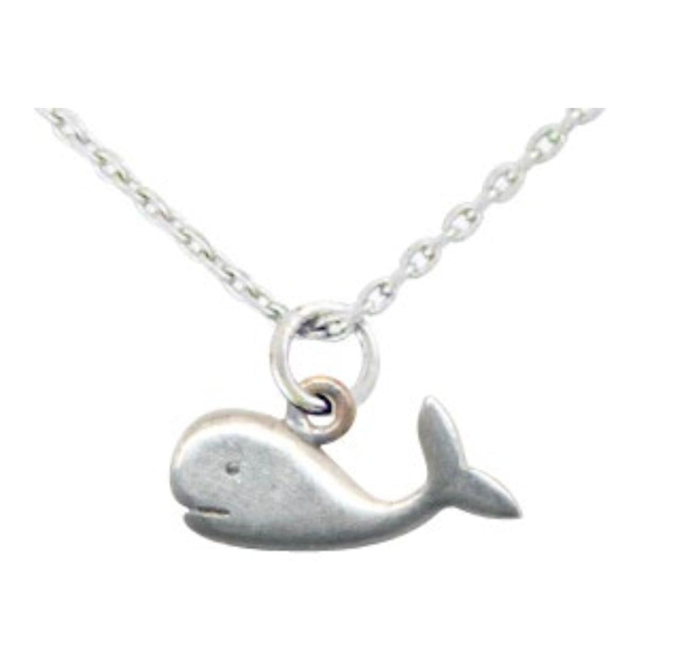 Close-up of whale pendant with inspirational message 925 silver – detailed ocean charm